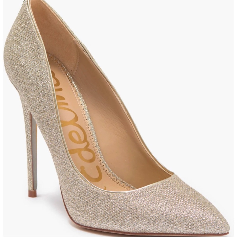 Sam Edelman Hazel Heels- Size 8 Wide- Gold Mesh